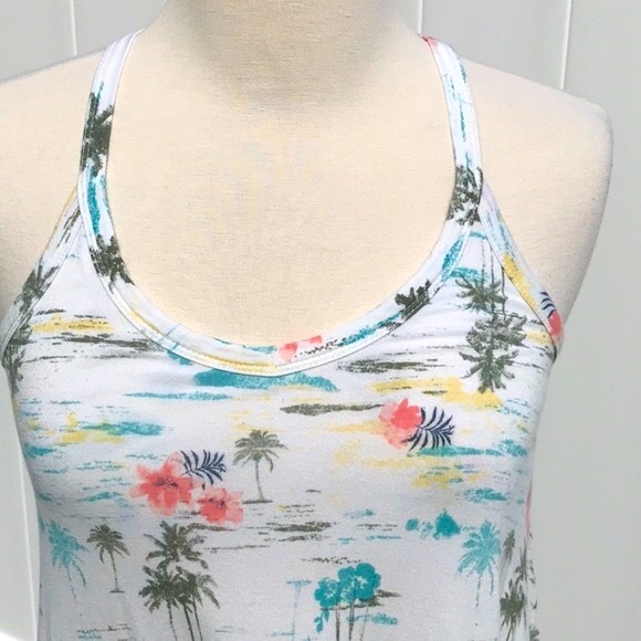 SO Tropical Beach Print Halter Style Swing Dress Size XSmall - Picture 3 of 14